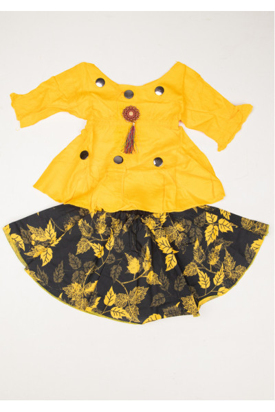 Yellow Skirt Top Set (KR1240)